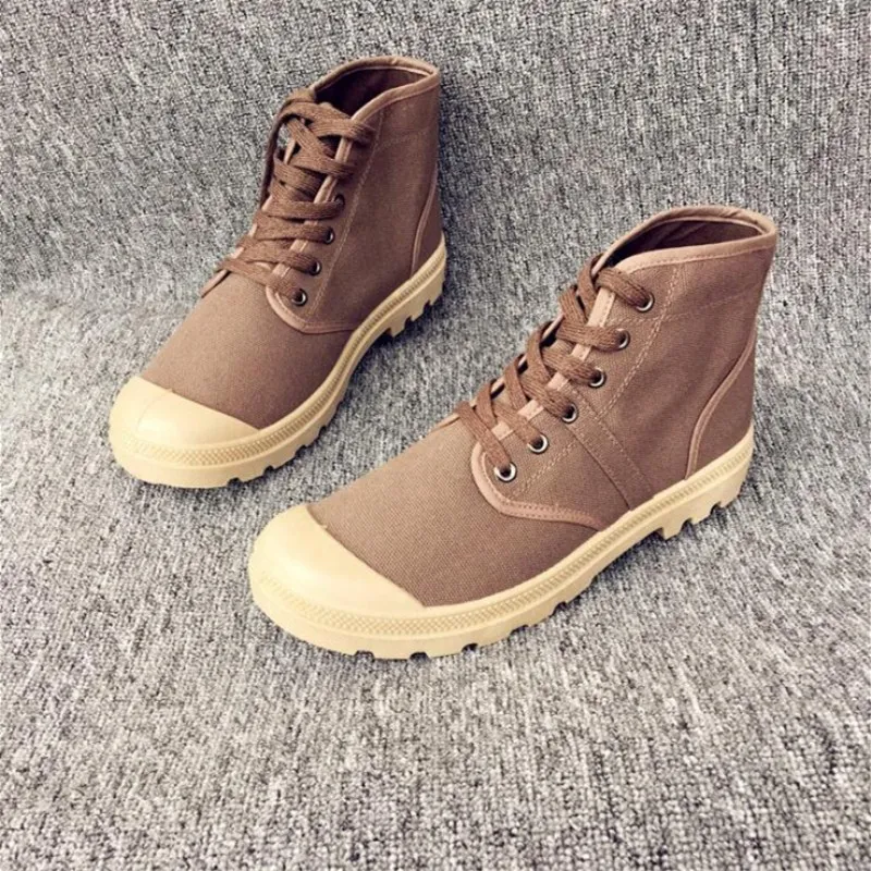 

The new fashion couple canvas shoes Autumn winter new non-slip breathable male outdoor High-top casual shoes Mountain climbing