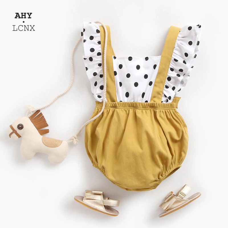 

Новинка 2022, одежда для маленьких девочек, боди для новорожденных, комбинезон без рукавов в горошек, модные детские комбинезоны, одежда