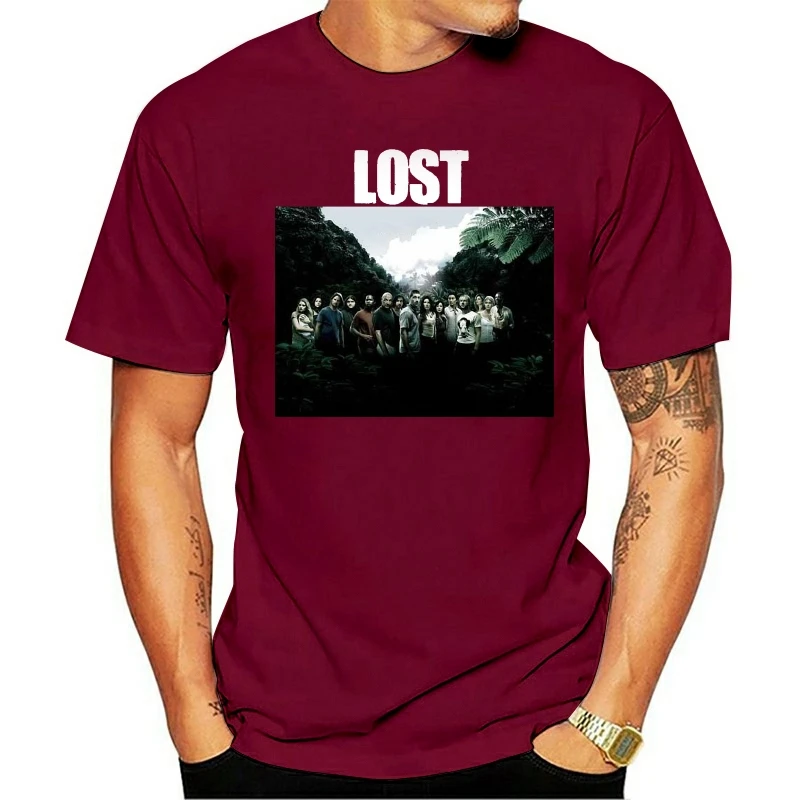 

Top Quality O-Neck Lost Tv Series Dharma The Staff Station Design Men'S Fashion T Shirt Cool Tops Short Sleeve Tees
