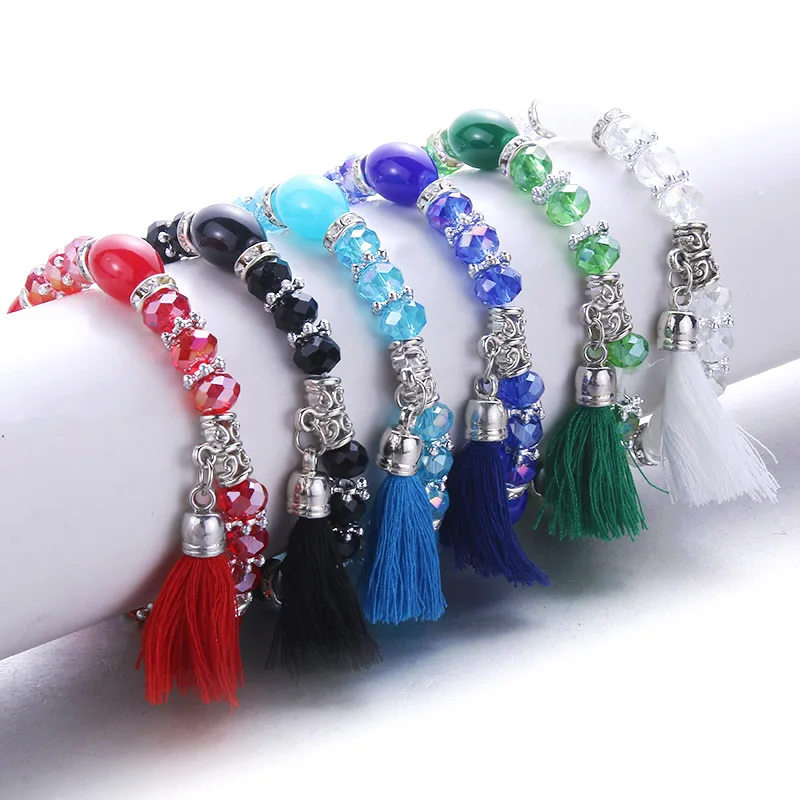 Модный стиль бохо браслет из бисера хрустальные бусины стеклянные подвески бусы