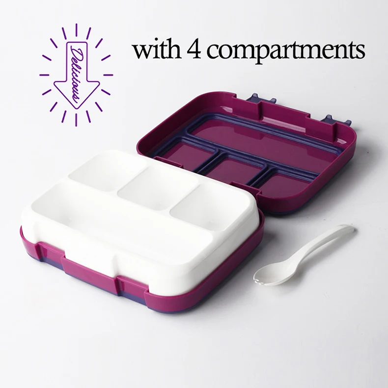 2 или 1 Bento Box для детей герметичный Ланч-бокс Microwavable контейнеры для еды большой ящик для хранения с отсеками