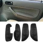 LHD для VW Jetta Bora 2002 2003 2004 2005 2006 Автомобильная дверная ручка подлокотник панель из микрофибры кожаный чехол Защитная отделка