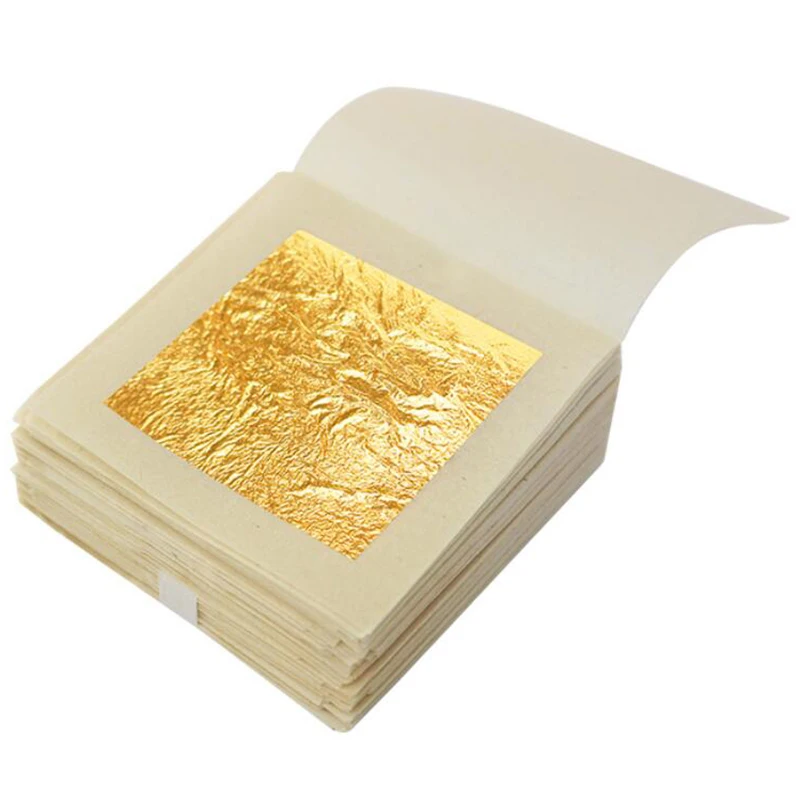 

50Pcs 24K Pure Gold Foil-4.33Cm Decorative Buddha Statue Gold-Covered Beauty Gold Foil Paper