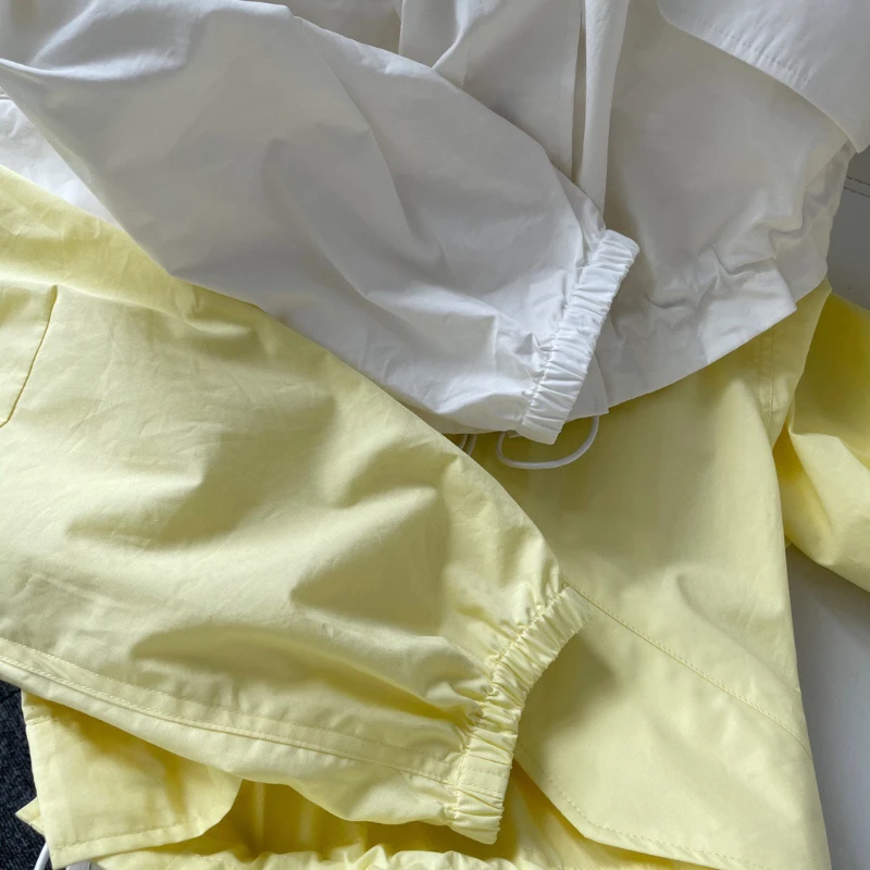 

113235 Summer Autumn New Women Fashion Classic Letter Print Brand Luxury Design Hooded Jacket Loose Drawstring Sunscreen A2