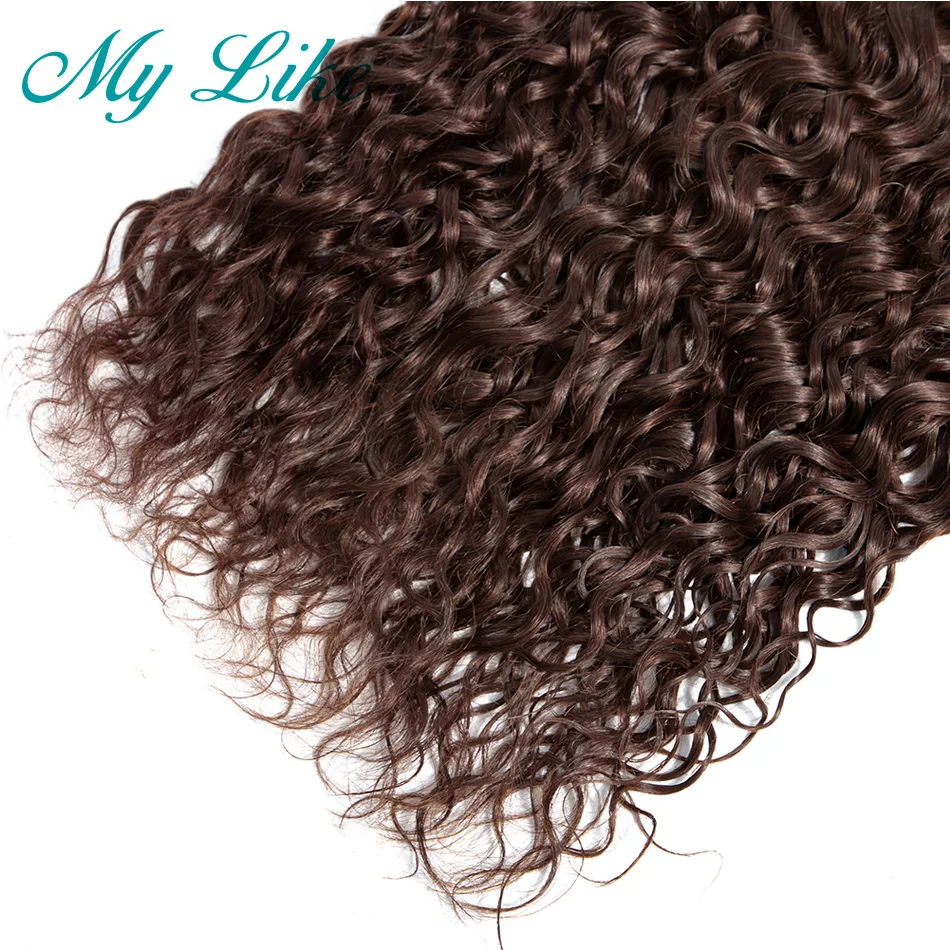 My Like бразильские вплетаемые Волосы Кудрявые кудрявые пряди с закрытием #27