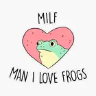 Наклейка милф для мужчин Я люблю лягушки, наклейка Смешная Лягушка, водостойкая наклейка для автомобиля, наклейка для ноутбука, бутылки, наклейки в упаковке