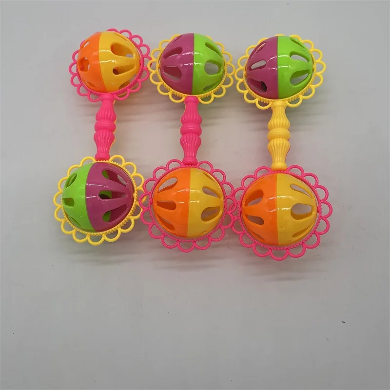 

Детская погремушка большая голова колокольчик ручной шарик колокольчик двойная головка колокольчик