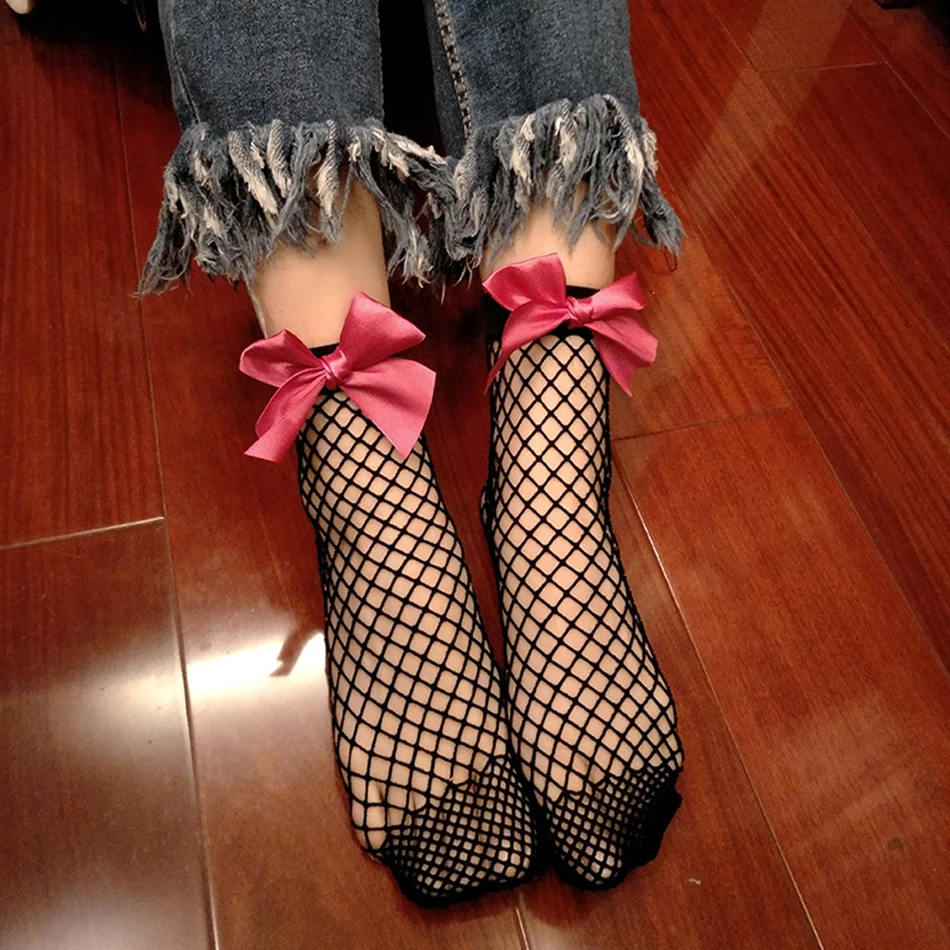MS ragdoll/2019 г. Новые Модные женские Сексуальная черная сетка короткие носки до