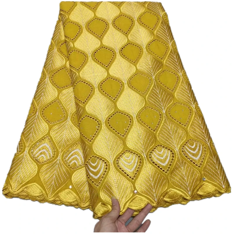 

Latest 100% Cotton Embroidery High Quality African Voile Lace Nigerian Dry Cotton Lace Punch Fabric For Party Dress TY-160