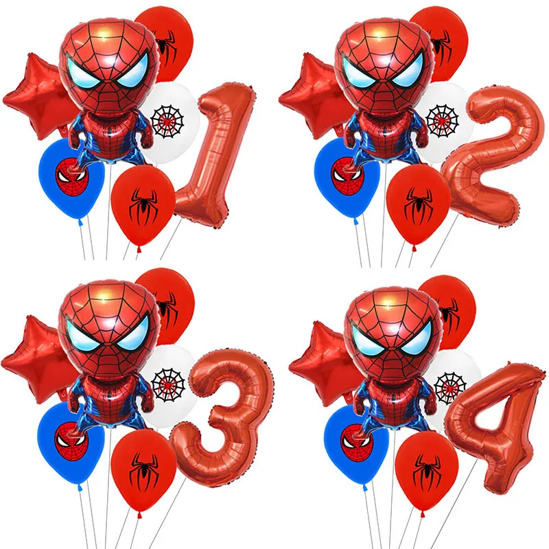 

7 шт., латексные воздушные шары «Человек-паук»