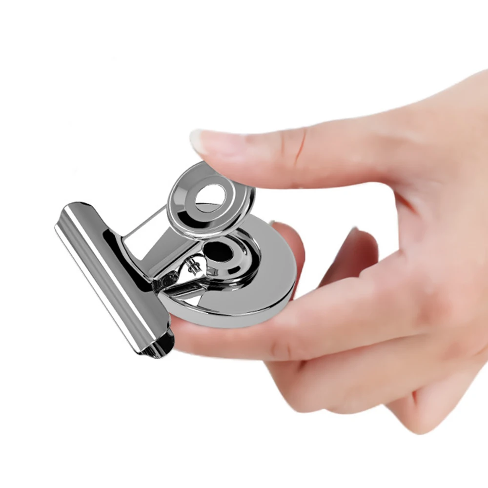 Metal Round Fridge Magnetic Clips Fridge Wall Memo Note Message Magnet Clamp, Dropshipping , Wholesaled
