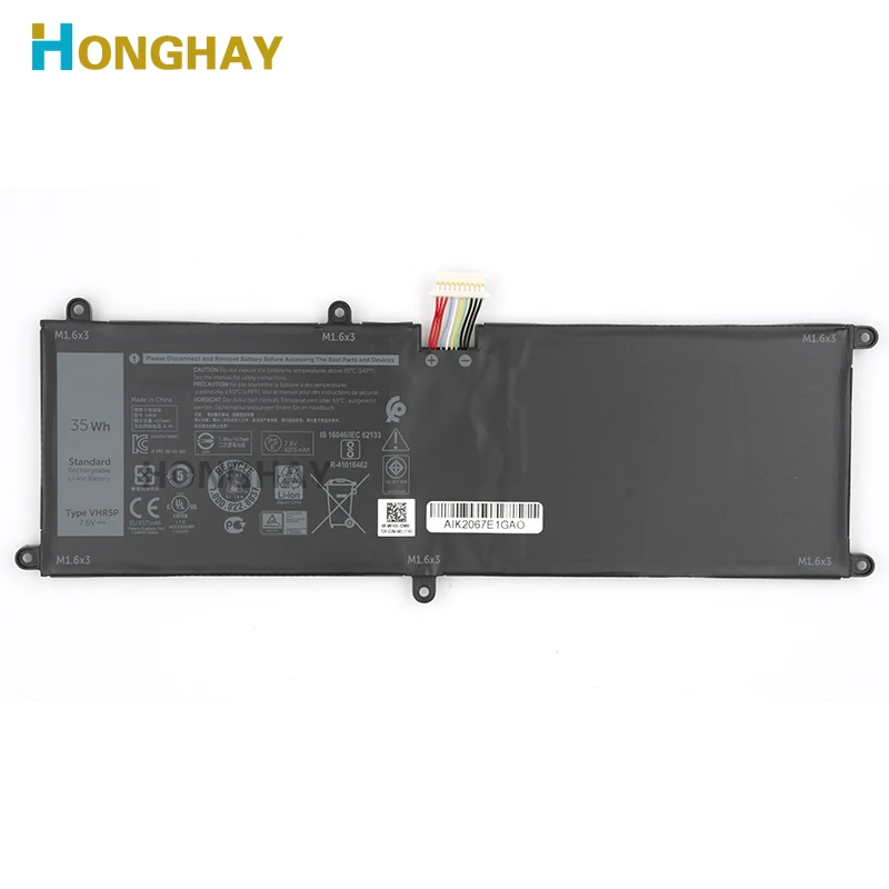Honghay новый VHR5P аккумулятор для ноутбука DELL Latitude 11 5175 планшетный XRHWG RHF3V 7 6 V 35WH |