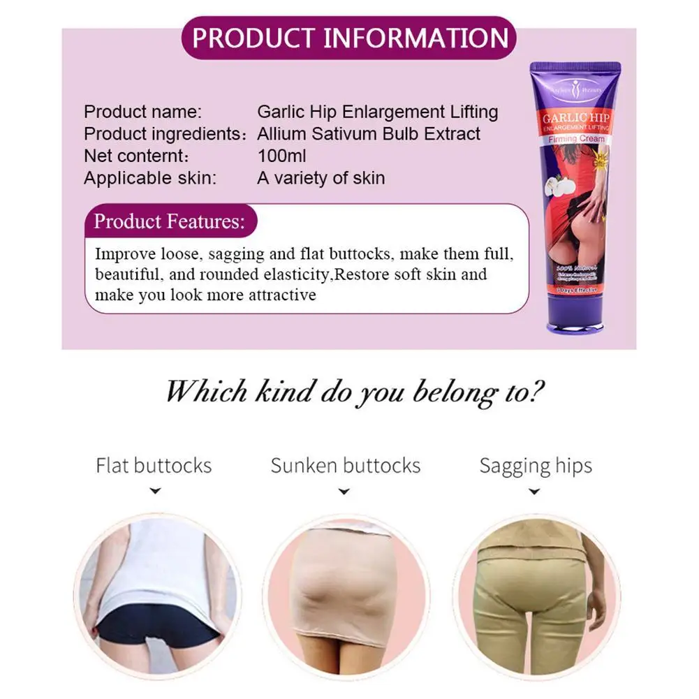 

100g Butt Lifting Cream Garlic Essence Butt Lifting Buttock Cream Effective Hip Lift Big Butt Peach Buttock Slimming Products