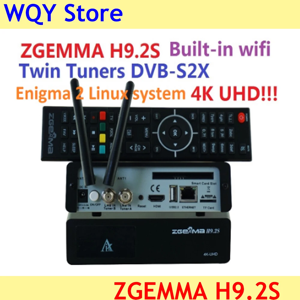Новая версия ZGEMMA H9.2S Linux OS Enigma2 Digital 4K UHD DVB S2 ресивер 2000 DMIP twin tunner спутниковый ТВ Reicever