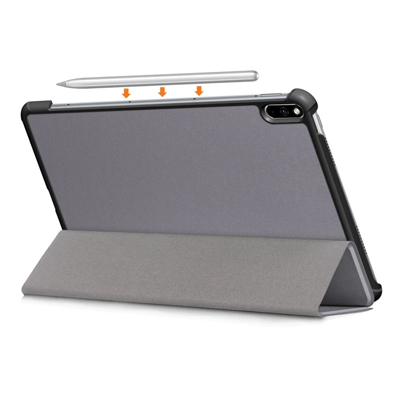 Подходит для Huawei MatePad Pro 10 8 дюймов плоский кожаный чехол Tri Fold защитный рукав|Чехлы