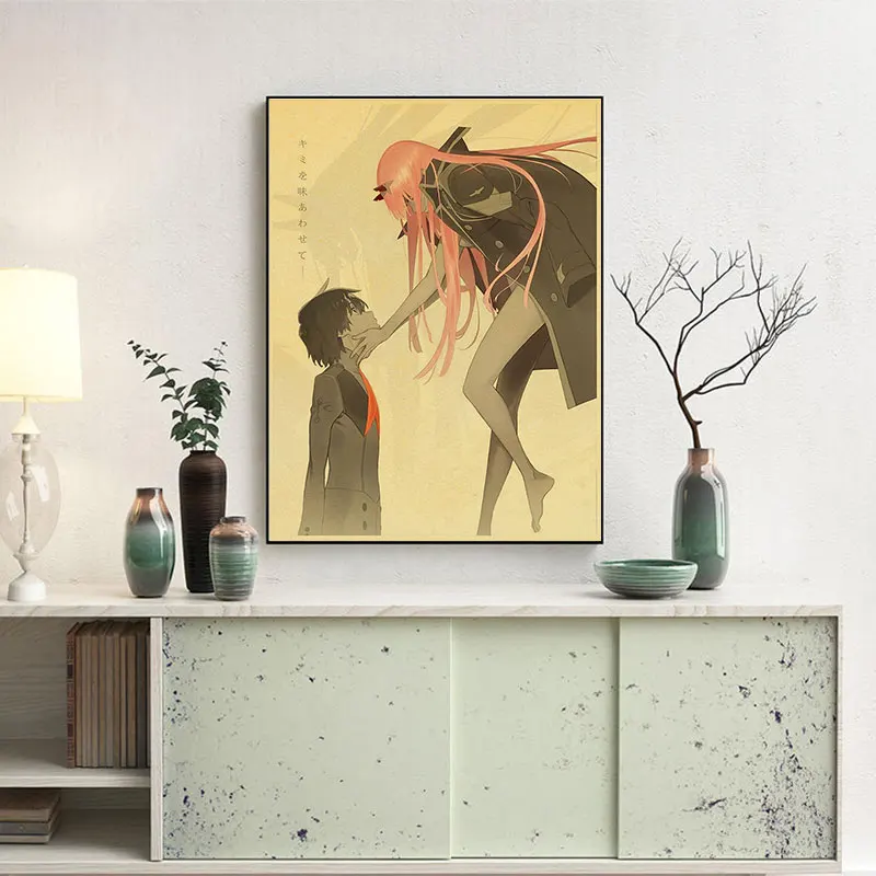 

Classic Animation DARLING In The FRANXX Retro Anime Posters And Prints Figure Canvas Painting Home Decoration Wall Art Pictures