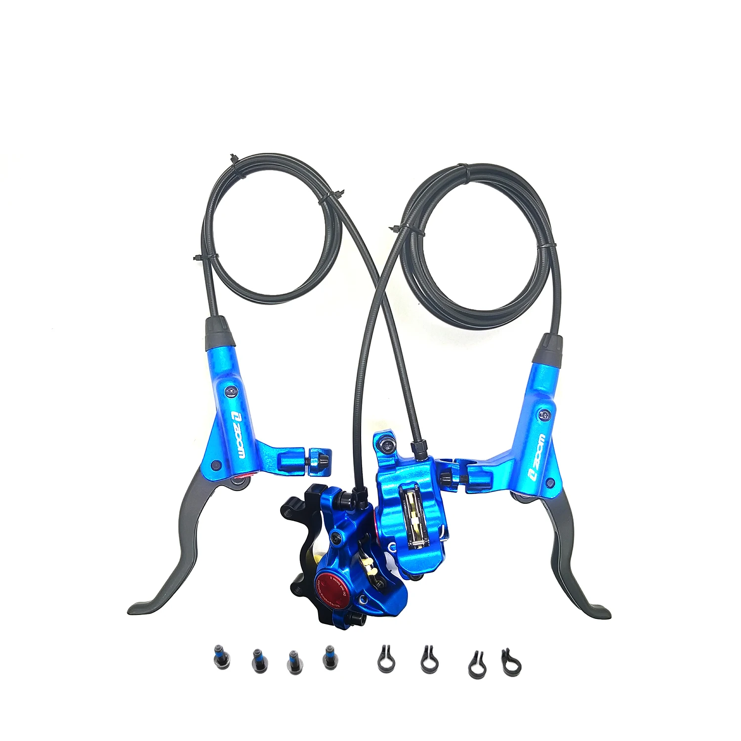 Blue a pair ZOOM HB-875 HB 875 Велосипедный Тормоз mtb горный велосипед гидравлический дисковый тормоз набор зажимов совместим с mt200 m365 m395 - Цвет: Blue a pair