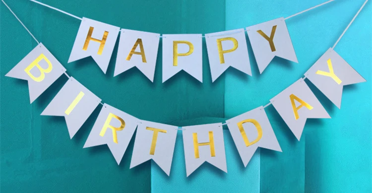Флаги с надписью Happy Birthday свинка праздничные баннеры украшения позолоченный шкафчик для флажок с буквами детская гирлянда для душа вечерние поставки