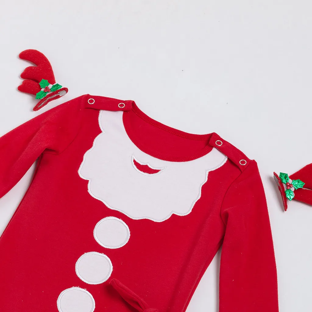Мягкий материал для новорожденных детей Рождественская одежда с оленем
