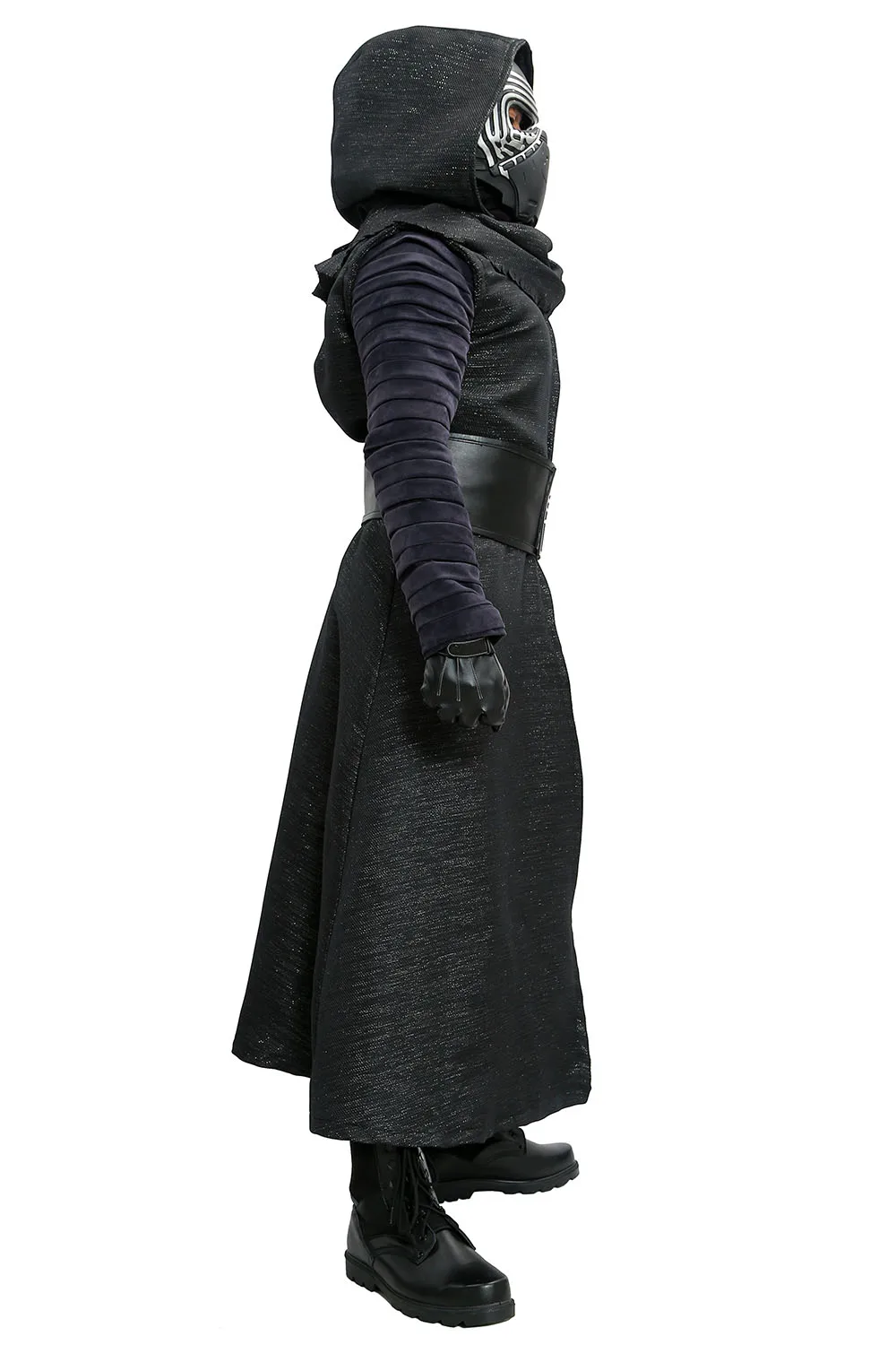 Kylo Ren костюм Звездные войны VII Пробуждение силы Косплей злодей Делюкс взрослых Хэллоуин костюм и маска ЧЕРНЫЙ распродажа скидка 45