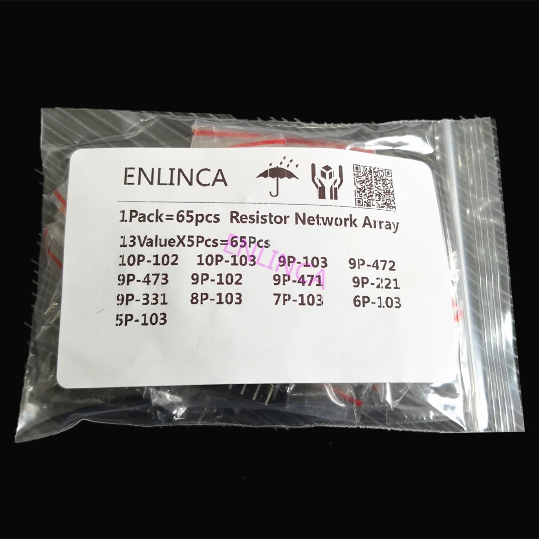 65 шт./лот 13 значений 5 шт. набор резисторов ассортимента 9A103 9A102 9A472 9A221 9A331 9A471 7A103 5A103