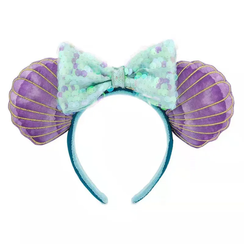 

Disney Parks Mickey Minnie Paris purple The Little Mermaid Ears Headband gift