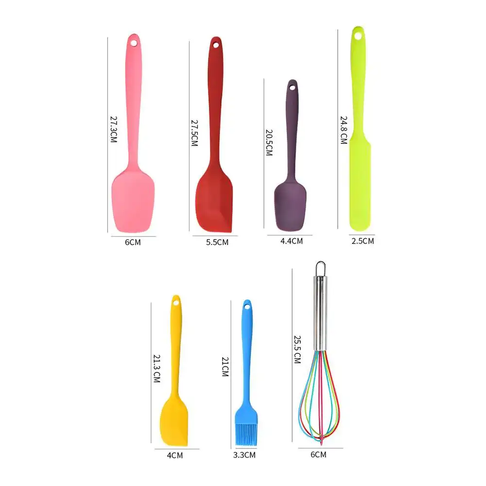 Силиконовый шпатель набор инструментов для выпечки 7 предметов силиконовая