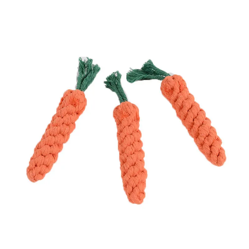 

1PC Pet Toys Teeth Bite-Resistant Cotton Carrot Toys For Dog Outdoor Tossing Game Puppy Teeth Cleaning Cat Stick Dog Supplies