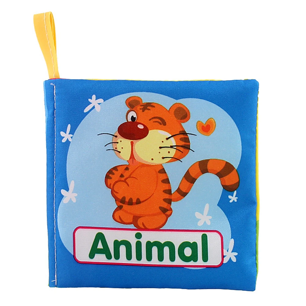 

Newborn Baby Animal Cognition Puzzle Early Education Soft Cloth Book Toddlers Intelligence Development Rustle Sound Infant Toy