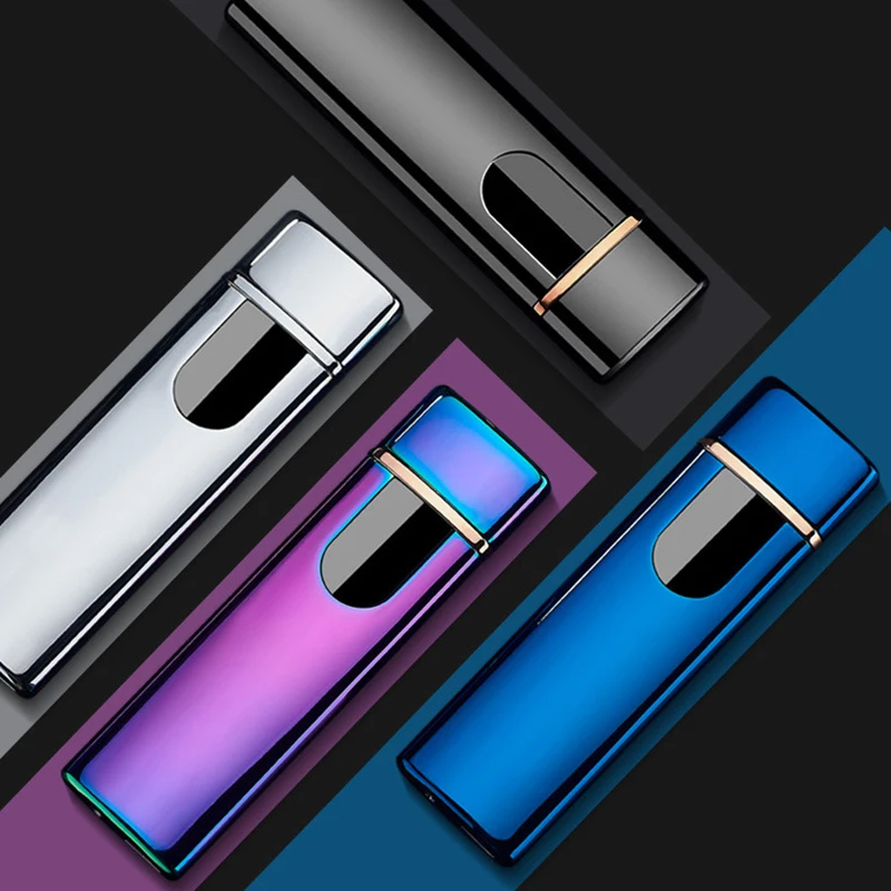 Металлическая USB зарядка Зажигалка импульсная ветрозащитная электрическая