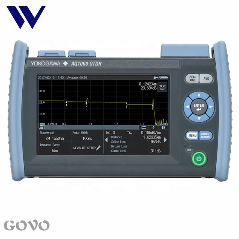 

5.0 inch Yokogawa AQ1000 OTDR Optical Time Domain Reflectometer 1310 1550nm 32 30dB USB OTDR