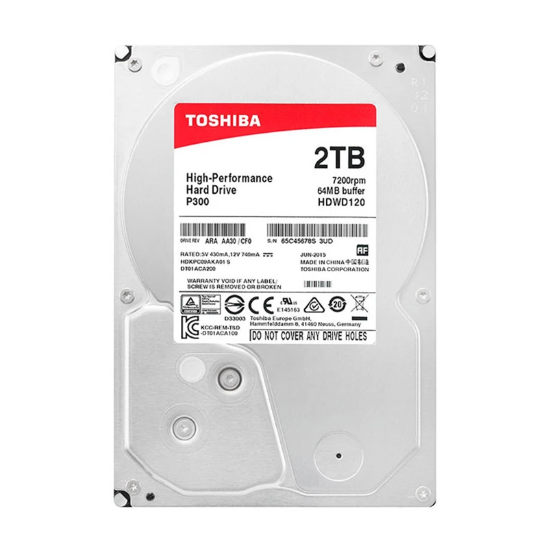 Жесткий Диск TOSHIBA 2 ТБ P30 внутренний жесткий диск 2000 Гб для игровых игр HD 7200 об/мин