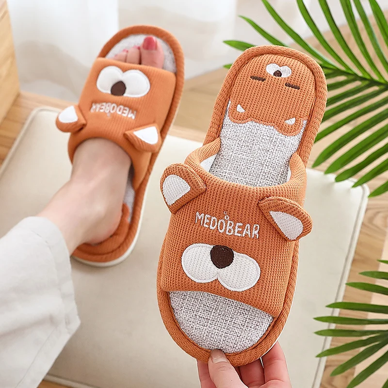 

Сандалии для дома и гостиницы, льняные Шлепанцы из пеньки, открытый носок, бесшумные тапочки, сланцы, летняя модель