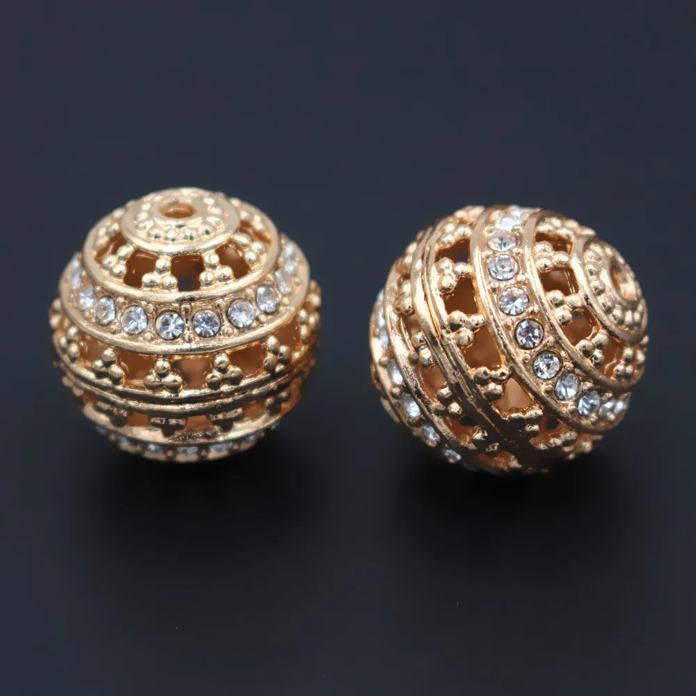 10 шт. круглые металлические бусины разделители|Ювелирная фурнитура и компоненты|