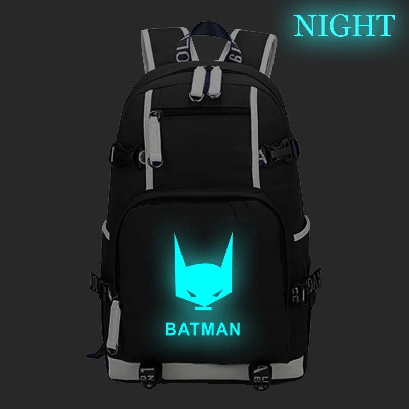 Супергерой логотип БЭТМЭН Печать Рюкзак Школьный для мальчиков и девочек