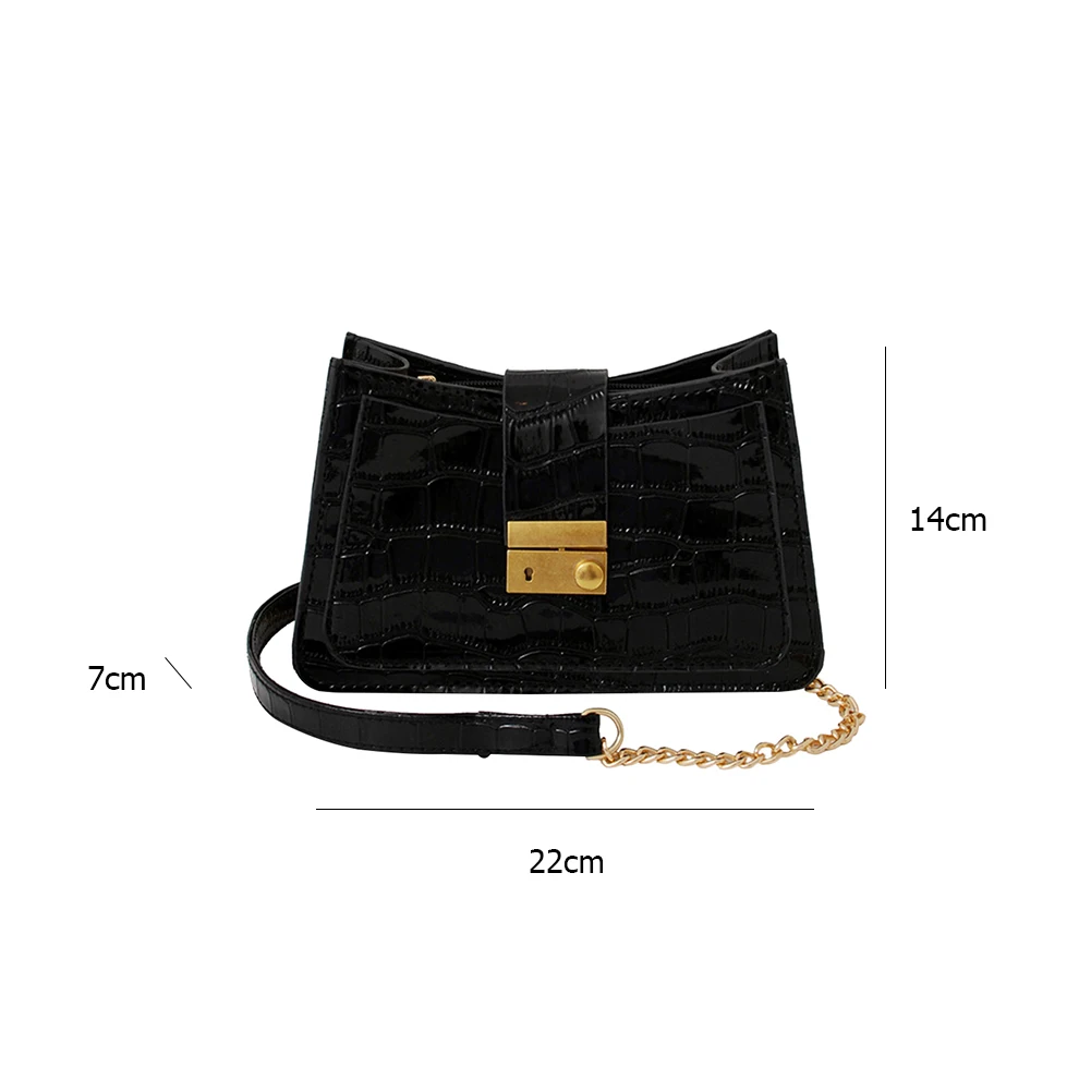 

Simply Crossbody Bag PU Leather Solid Color Simple Chain Street Purse Chain Travel Small Handbags for Women 2020