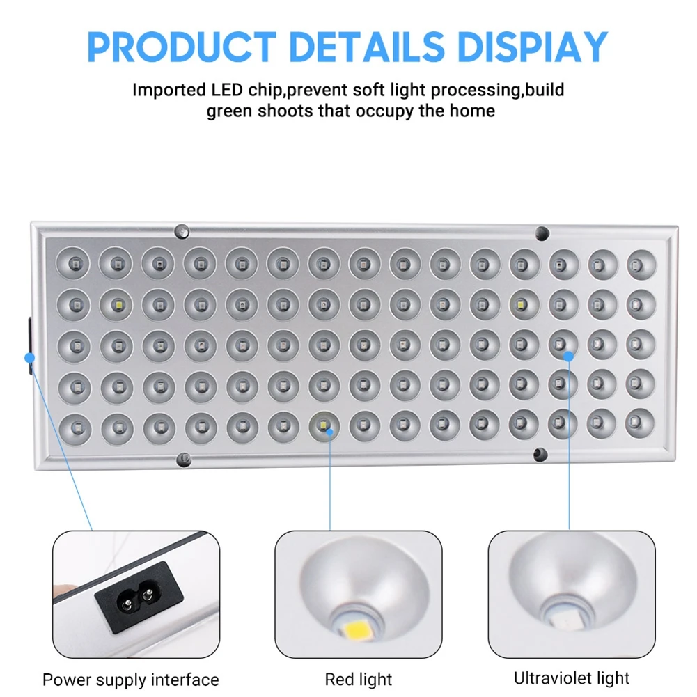 

LED Grow Light Build In Fan Heat Dissipation Indoor Grow Light Panel LED Lamp Panel Temperature Control System Power Saving