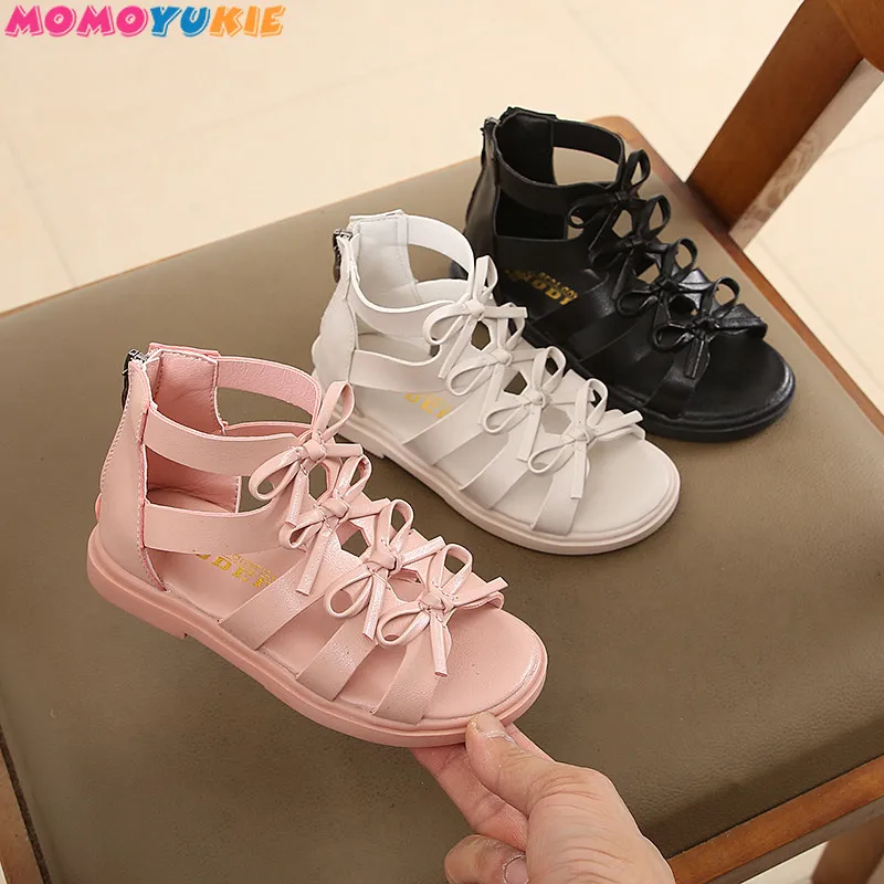 Новинка 2021 летние детские сандалии для девочек из натуральной кожи модные с