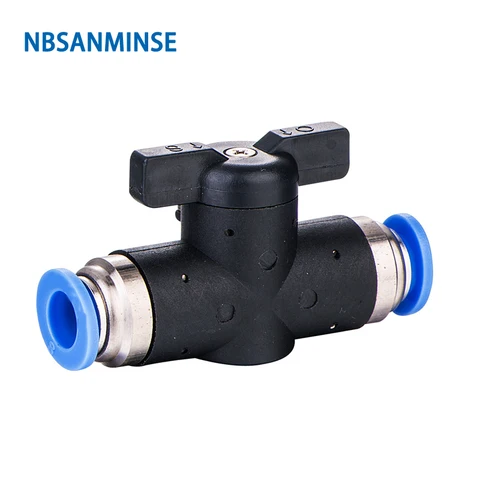NBSANMINSE 10 шт./лот BVU, равномерное прямое соединение, шаровой клапан, Фитинги Для Пневматического клапана давления воздуха