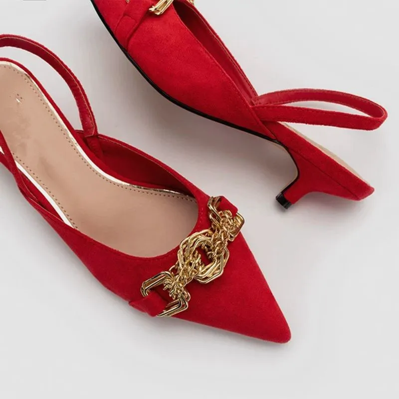 

Fashion Womens Shoes 2021 Female Sandal Shallow Mouth Clear Heels All-Match Luxury Girls New Stiletto Low Comfort Cat Velvet