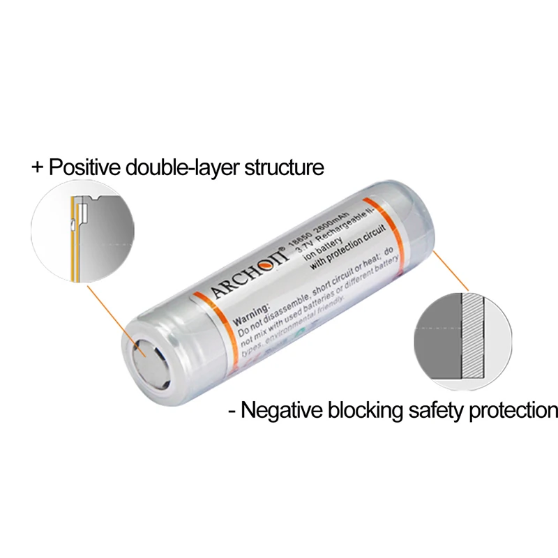 ARCHON оригинальный EU/US USB plug 220V зарядное устройство 18650 аккумулятор 2600mAh 3 7 v