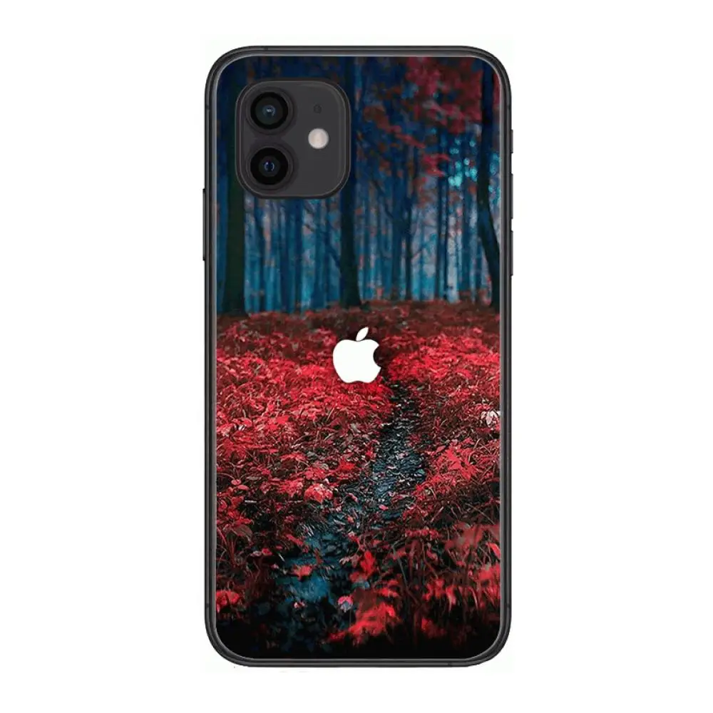 

Red apple Style Phone Case cover For iphone 12 pro max 11 8 7 6 s XR PLUS X XS SE 2020 mini black cell shell