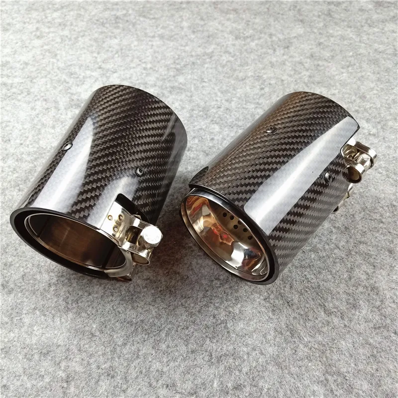 

1 Piece Exhausts Pipes For F87 M2 F80 M3 F82 F83 M4 M135i M235i M335I M435I Glossy Black Carbon M Performance Muffle End Tips