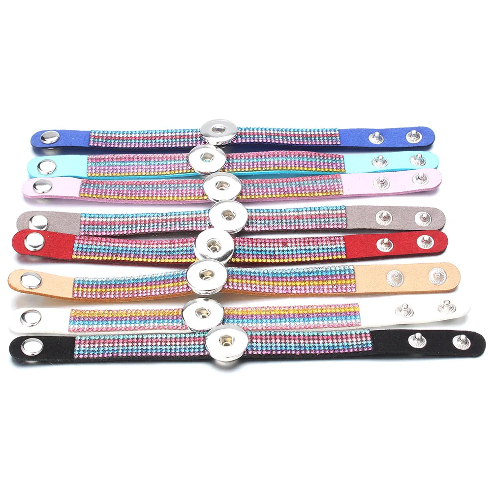 10 шт./лот оптовая продажа ювелирных изделий 18 мм браслет с кнопками застежками