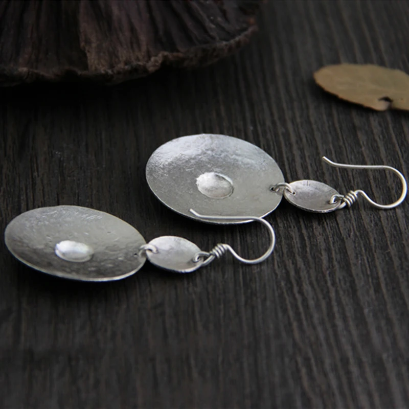 Женские винтажные серьги подвески в античном стиле из тайского серебра 925 пробы с