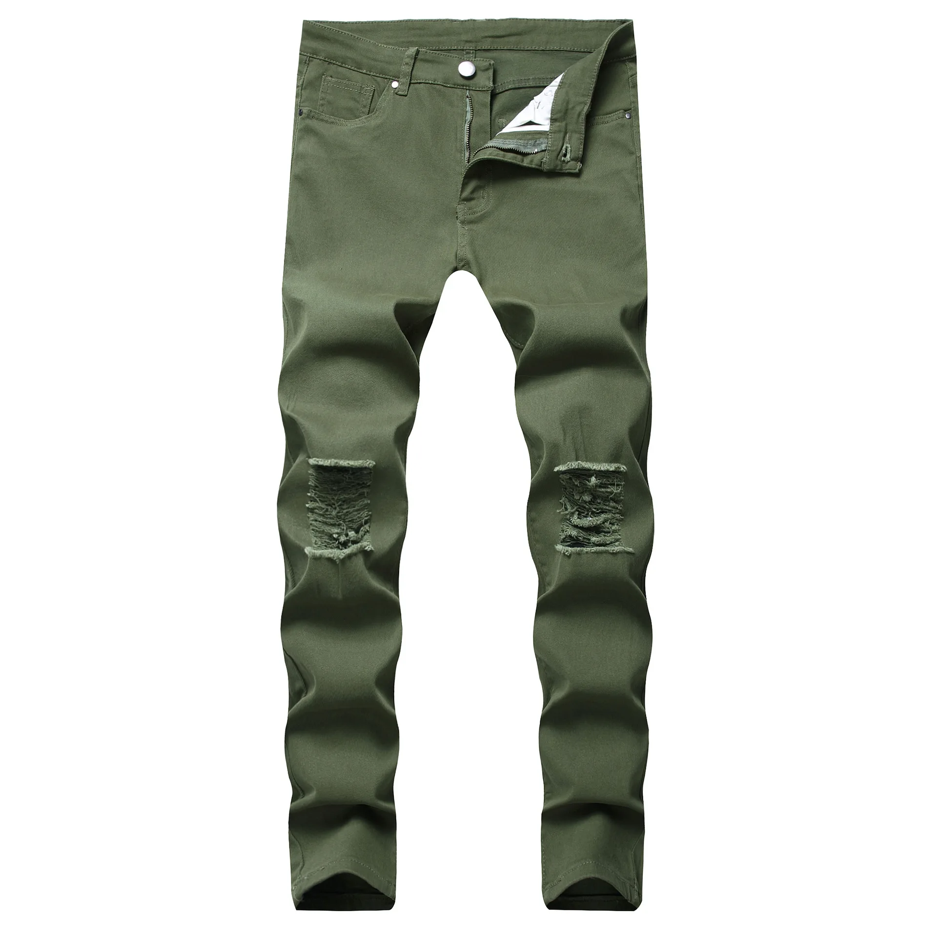 

Black Jeans Men Slim Fit New Baqueros Rotos Hombre Stretch Pantalon Vaquero Elastico Hombre Pantolon Biker Ripped Jeans for Men