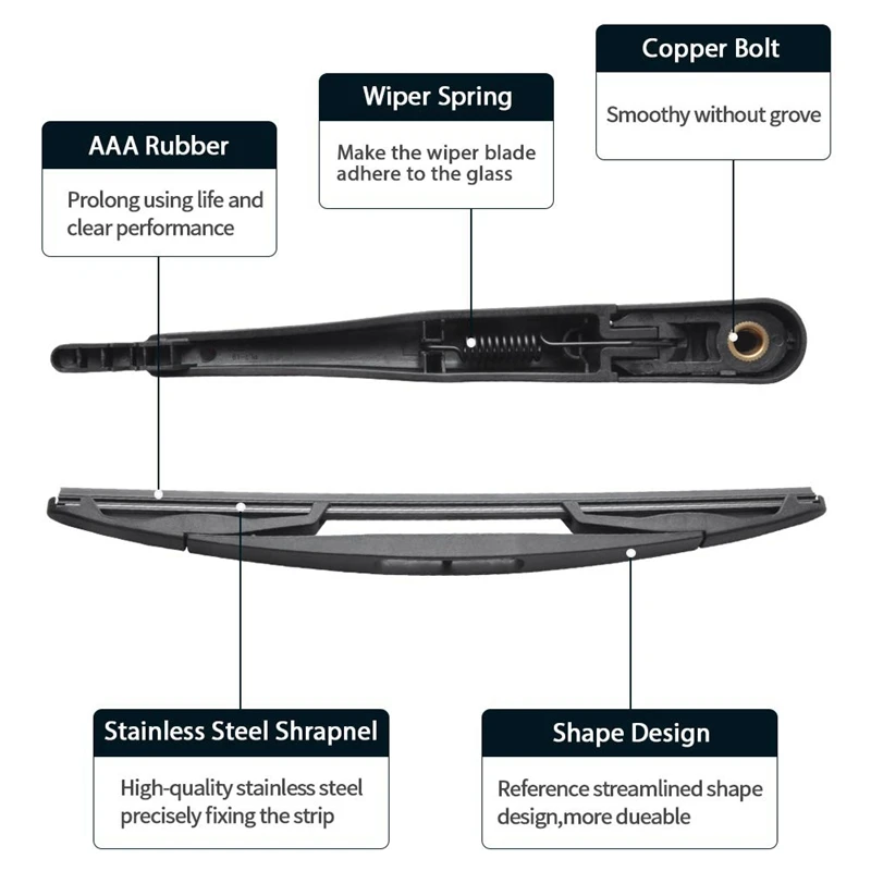 Набор рычагов стеклоочистителя заднего стекла Задний рычаг для 08 12 Ford Escape/Flex 10 16