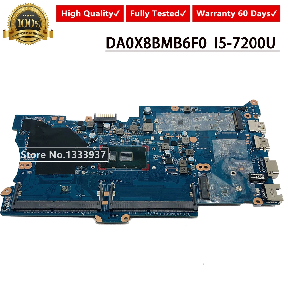 

Для HP Probook 430 G5 440 G5 430-G5 440-G5 Материнская плата ноутбука X8B DA0X8BMB6F0 SR3LA SR342 I5-7200U основная плата