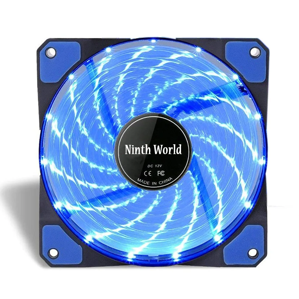 

120mm LED Ultra Silent Computer PC Case Fan 15 LEDs 12V Cpu Heatsink Cooler master Cooling Fan DC 12V 4P 3P Connector