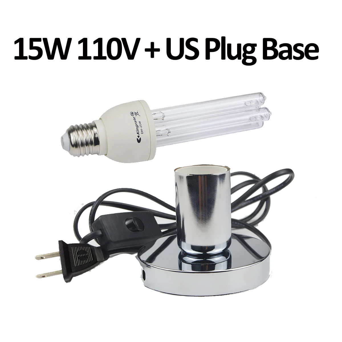 15W 110V US Plug UVC светодиодный E27 ультрафиолетовая озоновая бактерицидный свет 220 в 110 В бактерицидная кварцевая лампа бактерицидный клещ для дома и ванной комнаты - Мощность в ваттах: 15W 110V US Plug